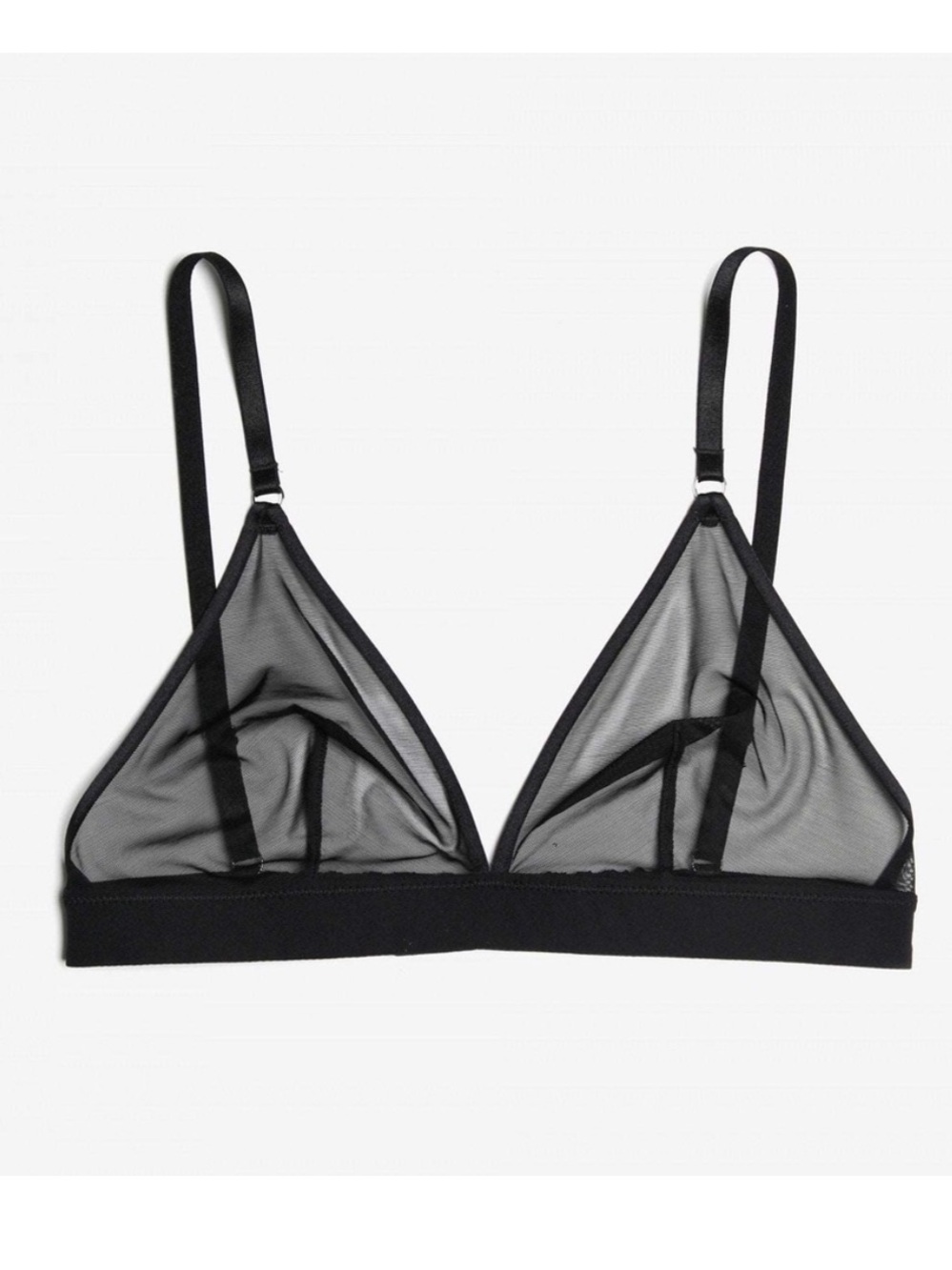 Blush size XS Sheer Black Triangle Bralette